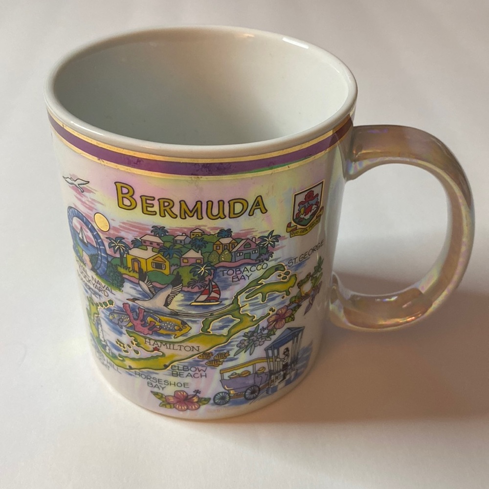 Bermuda Map Pearl Mug